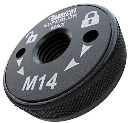 1 x SabreCut GRNSCA 46mm M14 Quick Change Heavy Duty Black Phosphate Angle Grinder Locking Retaining Flange Nut