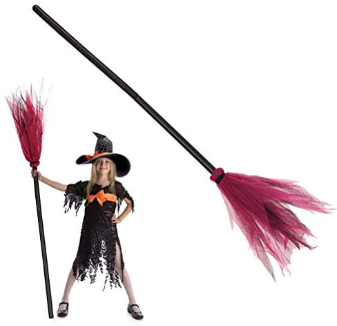 Kagodri Bruja, Accesorios de Escoba de Plástico para Decoración de Halloween