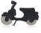 balvi Pizzaschneider Scooter Farbe Schwarz Kunststoff/Edelstahl