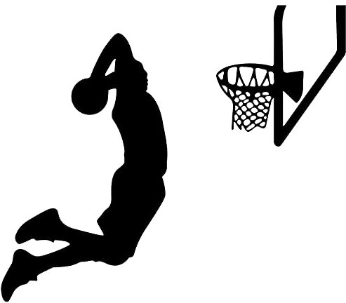 CUNAOUK Inspirierende Basketball-Wandaufkleber für Jungen-Schlafzimmer, Basketball-Aufkleber, Basketball-Raum-Dekor, Tapete, Sportdekoration für Jungen-Schlafzimmer