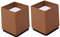 perfk Protecteur de pieds de table de rehausseur de chaise de meuble pour la surface en bois et en tapis - Carré 4x5cm Marron