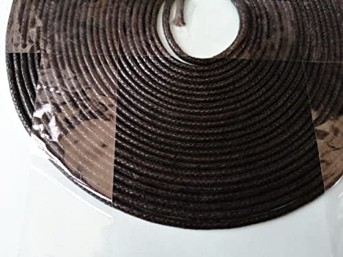 2mm Waxed Cotton Cord 3m Craft Jewellery Bracelet Making (Black)