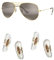 HiCycle2 Ray-Ban Ersatz-Nasenpads für Aviator, Clip-on Sonnenbrillen-Reparatur-Kits, 2 Paar, Gold