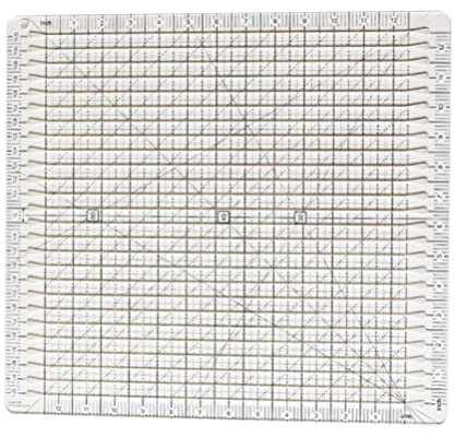 5 in 1 Quilt-Schneidelineal, quadratisches Quilt-Lineal, rutschfeste Acryl-Quilt-Lineale und Vorlagen Nählineal, Stoffschneidelineal, für Quilten, Nähen & Bastelvorlage