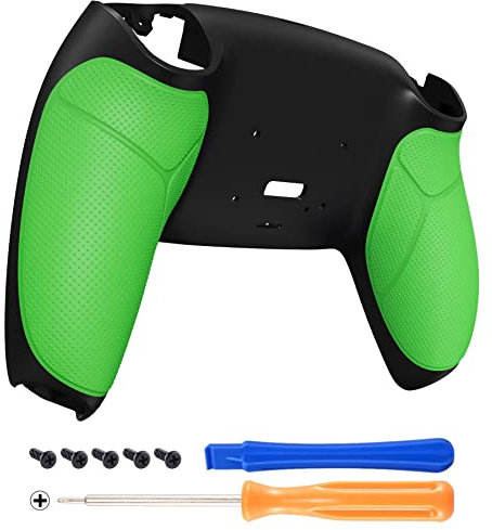 eXtremeRate Coque Manette pour ps5 Rise & RISE4 Remap Kit, Poignée Caoutchoutée,Coque Arrière de Rechange Redessinée-Vert,Carte Non Inclus