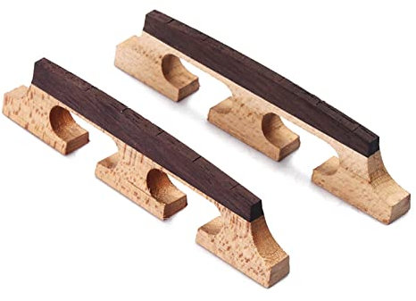 2. PCs 6. Saiten Banjo Bridge Rosenholz Dreibeinige Streichinstrumente Teile Für Ukulele Gitarre Banjo E-Gitarren Brücke