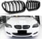 YIUBCZOQI E60 E61 Nieren Schwarz Front Nieren Kühlergrill für BMW 5er E60 E61 M5 Grill Schwarz Glänzend Doppel-Lamellen Grill 2003-2009