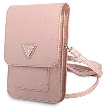 GUESS Unisex Tasche Guwbsatmgr Saffiano Triangle Bi-Fold Wallet, Rosa