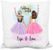 Kissen für Beste Freundin „Schicke Beste Freundinnen“ – 40x40cm, inkl. Kissen-Füllung - personalisiert mit Namen, Aussehen & Spruch - BFF Best Friends - Geschenkidee (Strukturiertes Kissen)