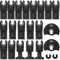 20PCS Oscillating Tool Blades Universal Wood Metal Oscillating Multitool Blades Tool Kits Compatible with Fein Multimaster, Bosch, Dremel, Ryobi, and More for Wood and Metal