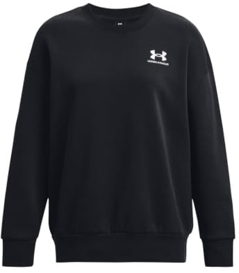 Under Armour Essential Fleece Sweatshirt Damen schwarz/weiß, XL