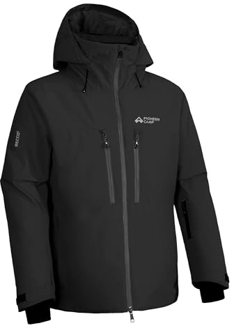 Pioneer Camp Herren Skijacke mit RECCO® Reflektoren Wasserdicht Winddicht Snowboardjacke Warm Outdoor Winterjacke