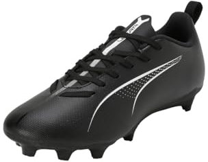 PUMA Unisex Kids Ultra 5 Play Fg/Ag Jr Soccer Shoe, Puma Black Puma White, 1 UK