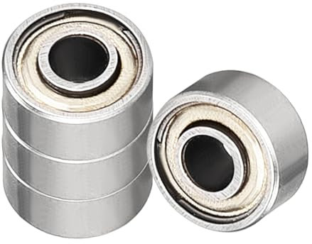 Kozelo 4 Stück Rillenkugellager - [3mm x 8mm x 4mm] Kugellager aus Kohlenstoffstahl für Motoren, Förderanlagen, Räder und Getriebe | Doppelt abgeschirmt