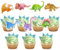 42 Stück Muffin Deko Dinosaurier, Dino Cupcake Deko, Dinosaurier Cupcake Topper Torte Kuchen Deko, Dino Theme Geburtstag Party Tortendeko Kuchendeko Geburtstagsdeko für Kinder Junge