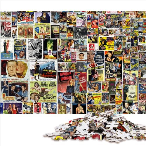 1000 Pieces Jigsaws Adults Puzzles Gifts Vintage Collage Toys Puzzle Premium 100% Recycled Board Teens Kids 1000 Pieces Good Gift for Adults Kids 1000pcs(26x38cm)
