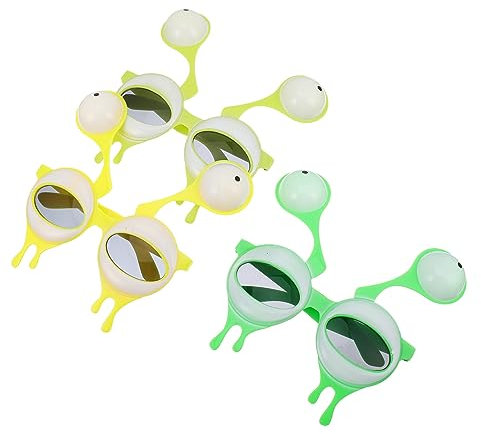 CAXUSD 3 Paare lustige Partybrille kinder ferngläser kinderferngläser Neuheitsbrille Alien-Sonnenbrille dekorative Brillen lustige Alien-Brille Requisiten schmücken Stk