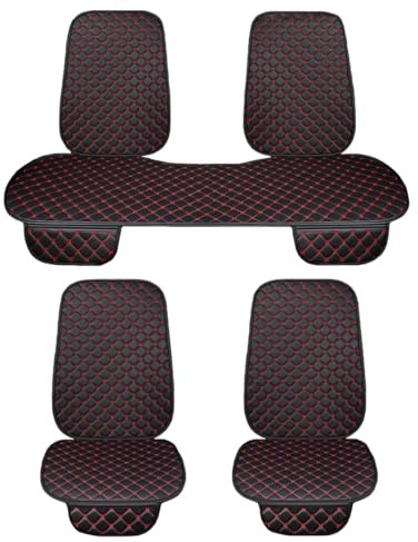 Susy Shop Universal-Sitzbezug für Auto, Schutz für Vorder- und Rücksitze, Comfort Kissen für den Innenbereich, Schutz der Sitzfläche + Rückenlehne (LS026 – Rot)
