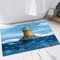 EMFSLA rutschfest Badezimmer Badeteppiche,Weich Hochflor Saugfähig Badvorleger Waschbar Flauschige Mikrofaser Badematte,Leuchtturm Möwen Vögel Architektur maritimes Riff Fische unter Wasser,60x90 cm