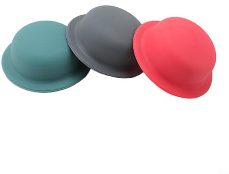 LVYXON Silikon Topfdeckelabdeckung, Topfdeckel Griff Griffe Pfannendeckel Knopf Topfabdeckung Zylinderhut Silikagel Hut Topf Knopf für Küche Kochgeschirr Deckel, Grau/Rot/Grün