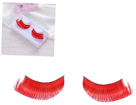Didiseaon Faux Cils Longs Cils De Fête Rouge