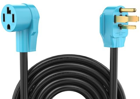 CircleCord EV Extension Lead 30A 4x3m NEMA 14-30P/R Suitable for Level 2 EV Charging such as Tesla Model 3/X/Y/S and 4 Zinc Dryers 125V/250V STW Gauge 10