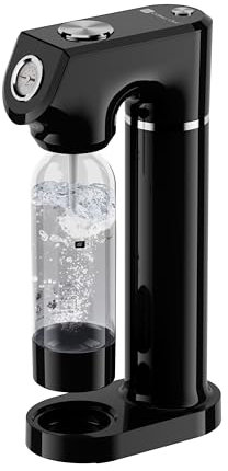 Culinary Chef Soda Maker – umweltfreundlich, stromfrei, mit wiederverwendbarer Flasche (schwarz)