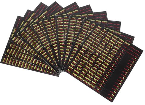 STOBOK 10feuilles Étiquettes De Boîtier De Disjoncteur Autocollantes De Décalcomanies Colorées Pour Identification Électrique Et Maintenance De Panneaux Électriques