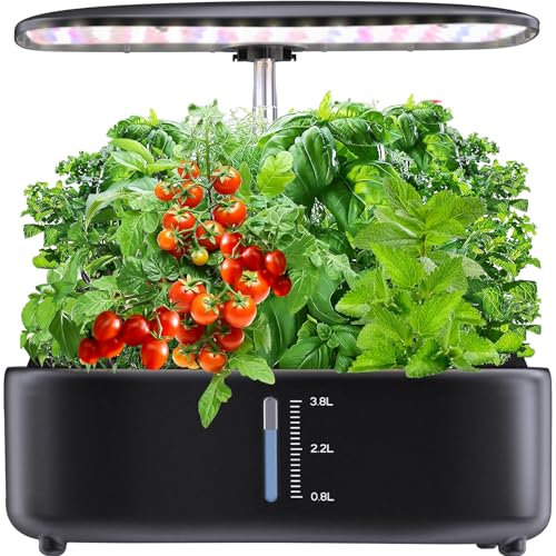 Hydroponics Growing System Kit - 12 Pods Indoor Herb Garden with LED Grow Light, Auto Timer, Adjustable Height up to 17 - Ideal for Home, Birthday & Mother's Day Gifts for Women