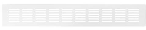 Repa Market Ventilation Grille White 400 x 60mm (Frame Size) – Aluminum Air Vent Cover for Kitchen Plinth, Cabinet, Door, Floor, Wall – Elegant Furniture Vent Register – Indoor Air Flow Grill