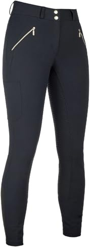 HKM Mädchen Hose Lia High Waist Silikon Vollbesatz