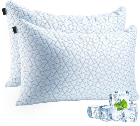 A-Pce Höhenverstellbares kühlendes kopfkissen 76x51cm (2er Set) | Allergiker großes Schlafkissen mit Mikrofaserfüllung, Atmungsaktiv Zerkleinerter Memory Foam Kissen für alle Schläfer
