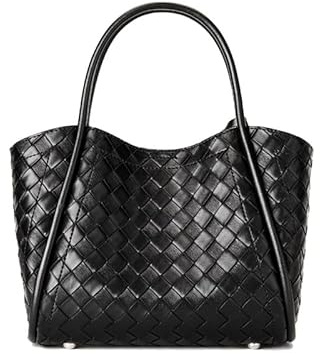 MOSAMHUA Geflochtene Leder Shopper Tasche Damen, Großzügige Handgearbeitete Handtasche, Zeitlose und Vielseitige Tasche für Alltag und Freizeit