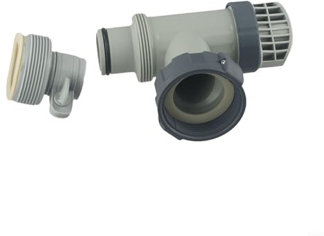 Rehoetom Tank Plunger Valve with B-Type Hose Adapter for Above-Ground Pools – Shut-Off Valve & Gasket Kit Compatible with Sand Filter Pumps, 2-P