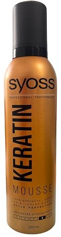 Syoss Keratin Mousse Hold Level 4, Extra Strong, Pack of 1 250 ml