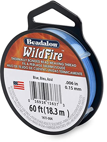 Beadalon Wildfire Beading Thread Jewelry Fishing Line, Blue - .006/ 50yd