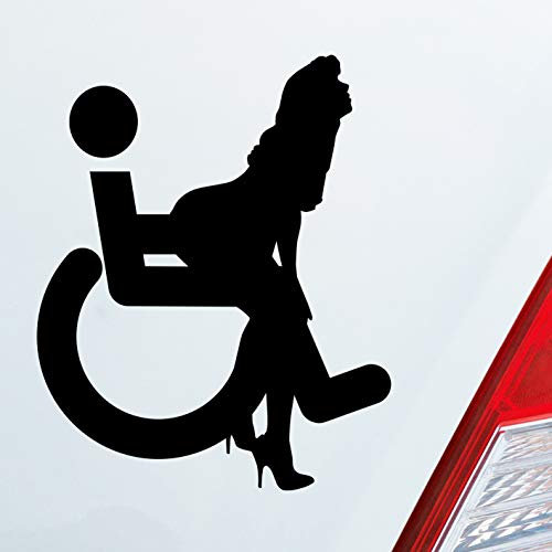 Hellweg Druckerei Rollstuhl Piktogramm Porn Shocker Auto Aufkleber Sticker Heckscheibenaufkleber
