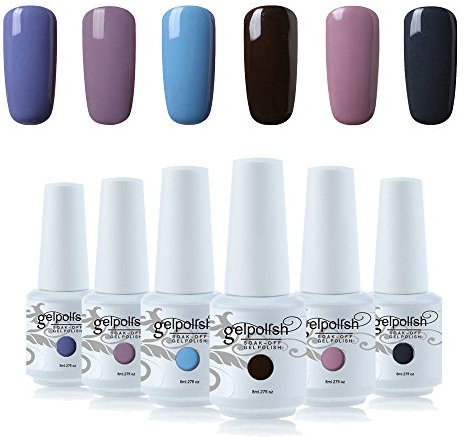 Vishine 6Pcs Soak Off LED UV Gel Nail Polish Varnish Nail Art Starter Kit Beauty Manicure Collection Set C010