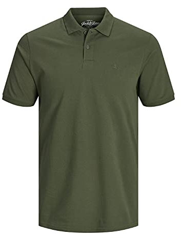Jack & Jones Men's Jjebasic Noos Polo shirt, Green (Olive Night Detail: Slim Fit), M UK