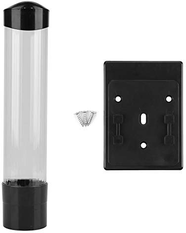 Portabicchieri in plastica monouso con coperchio in plastica(Black)