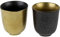 Werner Voss GmbH 2 St. Becher Ceylon, 2er sort. Porzellan, Tasse, konisch, Ceylon-Becher, 150 ml, 7,5 x 8 cm, Schwarz + Gold