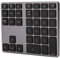 Sxhlseller Wireless Numeric Keypad 35 Keys Bluetooth 5.0 Rechargeable Ultra-Thin Keyboard for Laptop Desktop PC Notebook(Silver)