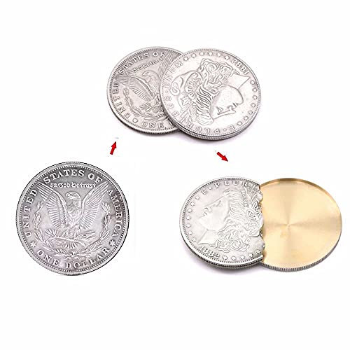 SUMAG Magietricks Abendessen Flipper Münze Kopie Münze Zaubertricks Nahaufnahme Requisiten Gimmick Erscheint magische Illusion