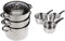 KitchenCraft 3 Tier Food Steamer Pan/Stock Pot in Gift Box, Induction Safe, Stainless Steel, 22 cm & Morphy Richards Equip 3 Piece Pan Set-Stainless Steel, Set of 3