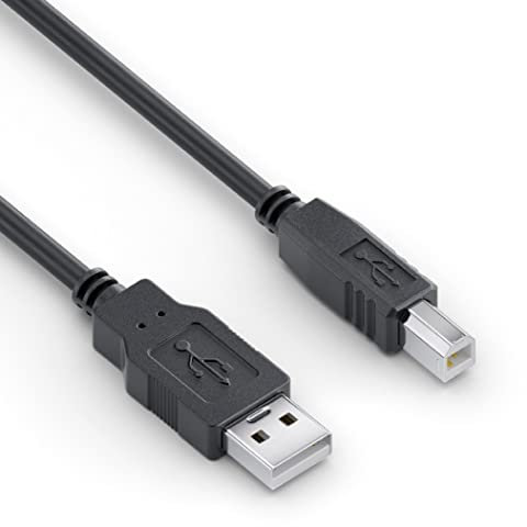 Sonero® cable USB 2.0, cable de conexión activa con amplificador de señal, cable de impresora, conector USB-A a conector USB-B, 480 Mbit/s, 10,0 m, negro