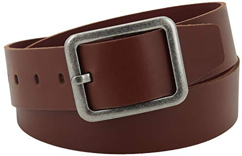 Vascavi Ledergürtel, 4,5 cm breit, Echtes Leder, Unisex Gürtel für Damen und Herren, MADE IN GERMANY, AM62-PL-Hellbraun-100