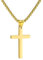 RWQIAN Kreuzkette Herren Kreuz kette Gold 22 Edelstahl Jungen Anhänger Kreuz Halskette Schmuck für Damen