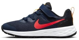 NIKE Revolution 6, Zapatillas de Gimnasia Unisex niños, Midnight Navy Bright Crimson Black, 21 EU
