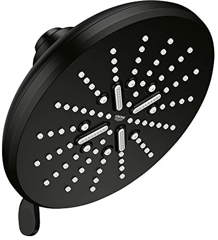 GROHE 267892430 Rainshower SmartActive 16,5 cm Duschkopf 1,75 GPM, 3 Strahlarten, Mattschwarz