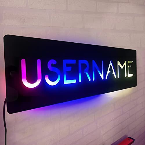 Ozinna Nom Personnalisé Enseignes Au Néon Signe de La Game Zone Led Light Gaming Pour Décor de Chambre Salle, Bar, Cadeau pour Les Adolescents, Les Amis, Les Garçons,Acrylique